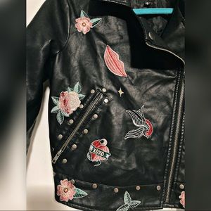 XOXO black leather jacket size M